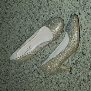 Bonniebel Gold Sparkly High Heel Shoes Size 6.5